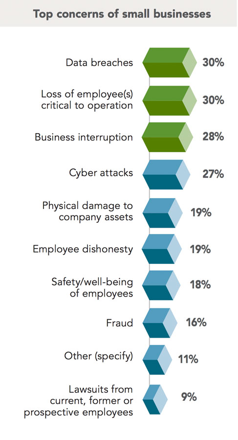 Chart:Top concerns of small businesses